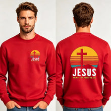 Load image into Gallery viewer, Way, Truth, Life Horizon Jesus Cotton Sweatshirt

