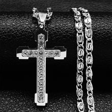 Load image into Gallery viewer, 18k Gold Plated Bold Cross Stainless Steel Necklace
