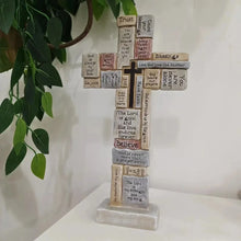 Load image into Gallery viewer, Stacked Stone Cross Blessed Home Decor
