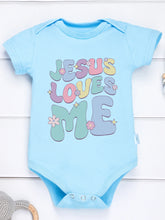 Load image into Gallery viewer, Jesus Loves Me Newborn Bloom Onesie
