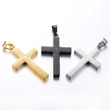 Load image into Gallery viewer, Lord&#39;s Prayer Inscribed Stainless Steel Cross
