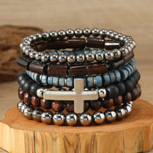 Load image into Gallery viewer, Bold Cross Bracelet Set
