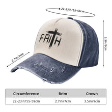 Load image into Gallery viewer, Faith Washed Denim Cap
