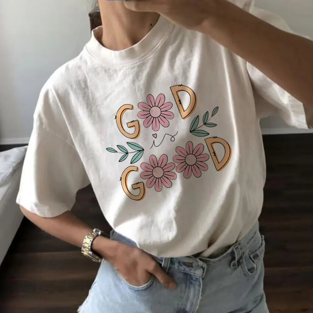 God Is Good Floral Tshirt