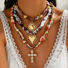 Load image into Gallery viewer, Conception Of The Heart Cross Scarf Fashion Necklace Collection
