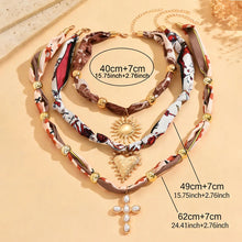 Load image into Gallery viewer, Conception Of The Heart Cross Scarf Fashion Necklace Collection
