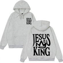 Load image into Gallery viewer, Jesus Is King Light Fleece Hoodie
