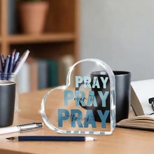 Load image into Gallery viewer, Pray, Pray, Pray Blue Desk Decor
