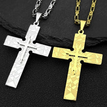 Load image into Gallery viewer, Mosaic Stacked Stainless Steel Cross And Chain
