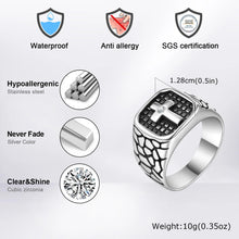 Load image into Gallery viewer, Stainless Steel Cross Men&#39;s Ring
