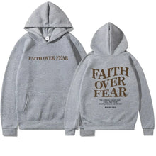 Load image into Gallery viewer, Psalms 118 Faith Over Fear Conqueror Cotton Hoodie
