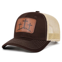 Load image into Gallery viewer, Three Cross Trucker Snapback
