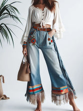 Load image into Gallery viewer, Native Tribe Sierra Tassel Denim Jeans
