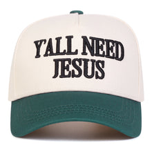 Load image into Gallery viewer, Embroidered Y&#39;all Need Jesus Dad Cap
