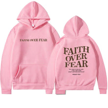 Load image into Gallery viewer, Psalms 118 Faith Over Fear Conqueror Cotton Hoodie
