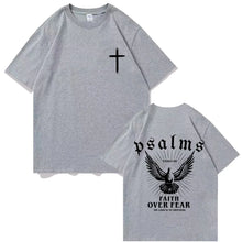 Load image into Gallery viewer, Psalms XXIII Faith Over Fear Cotton Tshirt
