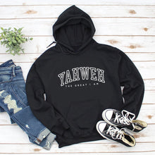 Load image into Gallery viewer, Yahweh, The Great I Am Cotton Hoodie
