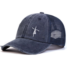 Load image into Gallery viewer, Faith Washed Denim Cap
