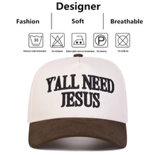 Load image into Gallery viewer, Embroidered Y&#39;all Need Jesus Dad Cap
