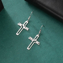 Load image into Gallery viewer, Jesus Cross Stainless Steel Earrings
