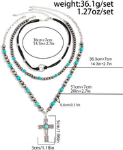 Load image into Gallery viewer, Sierra Native Desert Stacked Cross Necklace Set
