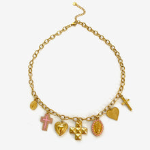 Load image into Gallery viewer, Stainless Steel Cross Heart Choker
