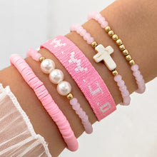 Load image into Gallery viewer, WWJD Cross Fashion Bracelet Set
