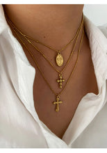 Load image into Gallery viewer, 18K Gold Plated Cross Necklace Set
