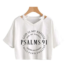 Load image into Gallery viewer, God Is My Refuge Summer Crop Top
