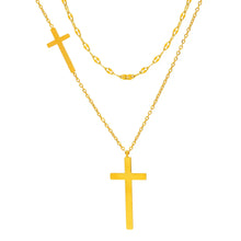 Load image into Gallery viewer, Three Cross Stainless Steel Necklace
