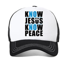 Load image into Gallery viewer, Know Jesus Know Peace Trucker Snapback
