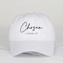 Load image into Gallery viewer, 1 Peter 2:9 Chosen Adjustable Dad Cap
