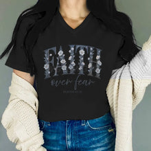 Load image into Gallery viewer, Isaiah 41:10 Faith Over Fear Premium V-Neck Shirt

