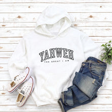 Load image into Gallery viewer, Yahweh, The Great I Am Cotton Hoodie
