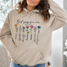 Load image into Gallery viewer, God Says You Are Chosen Light Fleece Hoodie
