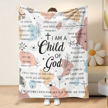 Load image into Gallery viewer, Child Of God Comfort Plush Throw Blanket
