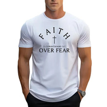 Load image into Gallery viewer, 2 Corinthians Faith Over Fear Casual Fit Cotton Tshirt
