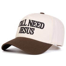 Load image into Gallery viewer, Embroidered Y&#39;all Need Jesus Dad Cap
