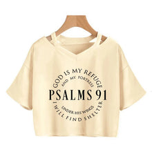 Load image into Gallery viewer, God Is My Refuge Summer Crop Top
