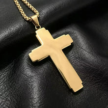 Load image into Gallery viewer, Lord's Prayer Engraved Stainless Steel Cross Chain

