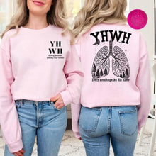Load image into Gallery viewer, Yahweh Every Breath Lungs Camp Sweatshirt
