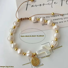 Load image into Gallery viewer, Synthetic Pearl Cross Bracelet
