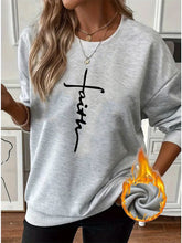 Load image into Gallery viewer, Fleece-Lined Faith Fashion Pullover
