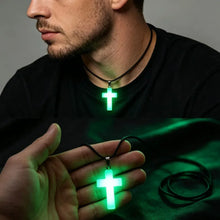 Load image into Gallery viewer, Light Of The Cross Glow-In-The-Dark Braided Rope Necklace
