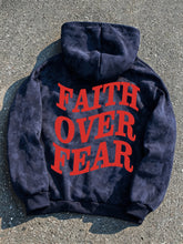 Load image into Gallery viewer, Faith Over Fear Bold Plush Fleece Hoodie
