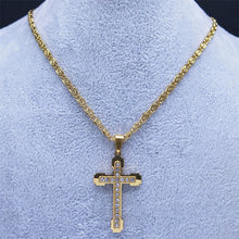 Load image into Gallery viewer, 18k Gold Plated Bold Cross Stainless Steel Necklace
