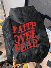 Load image into Gallery viewer, Faith Over Fear Bold Plush Fleece Hoodie
