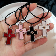 Load image into Gallery viewer, Braided Leather Cross Necklace
