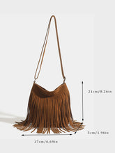 Load image into Gallery viewer, Rodeo Remnant Suede Cowgirl Tassel Purse
