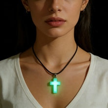 Load image into Gallery viewer, Light Of The Cross Glow-In-The-Dark Braided Rope Necklace
